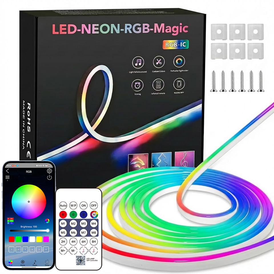 Home Decor Free App - บลูทูธ RGB นีออน LED แถบไฟ 1-10
