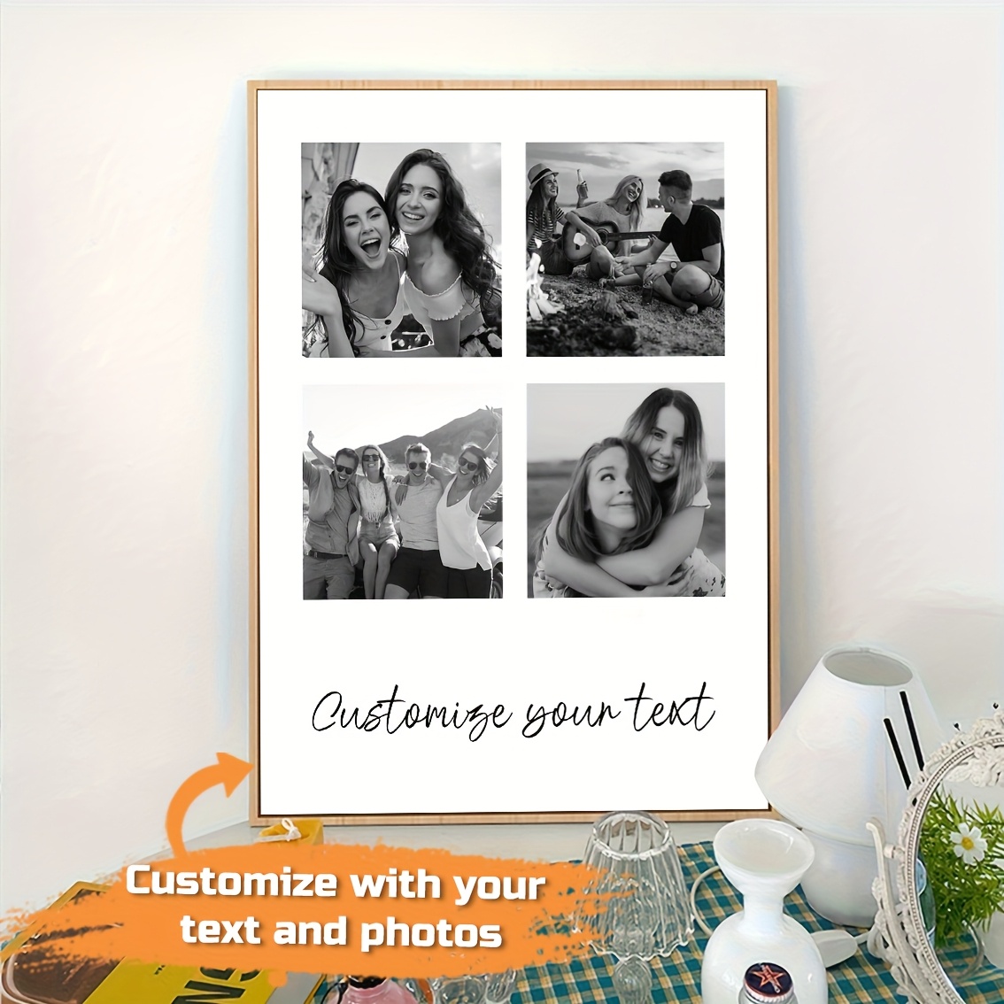 Home Decor Theme - ปรับแต่งโปสเตอร์ผ้าแคนวาสสำหรับครอบครัว เพื่อน และคู่รัก; ของตกแต่งวันวาเลนไทน์; ของตกแต่งบ้าน; ของขวัญที่สมบูรณ์แบบสำหรับครอบครัว