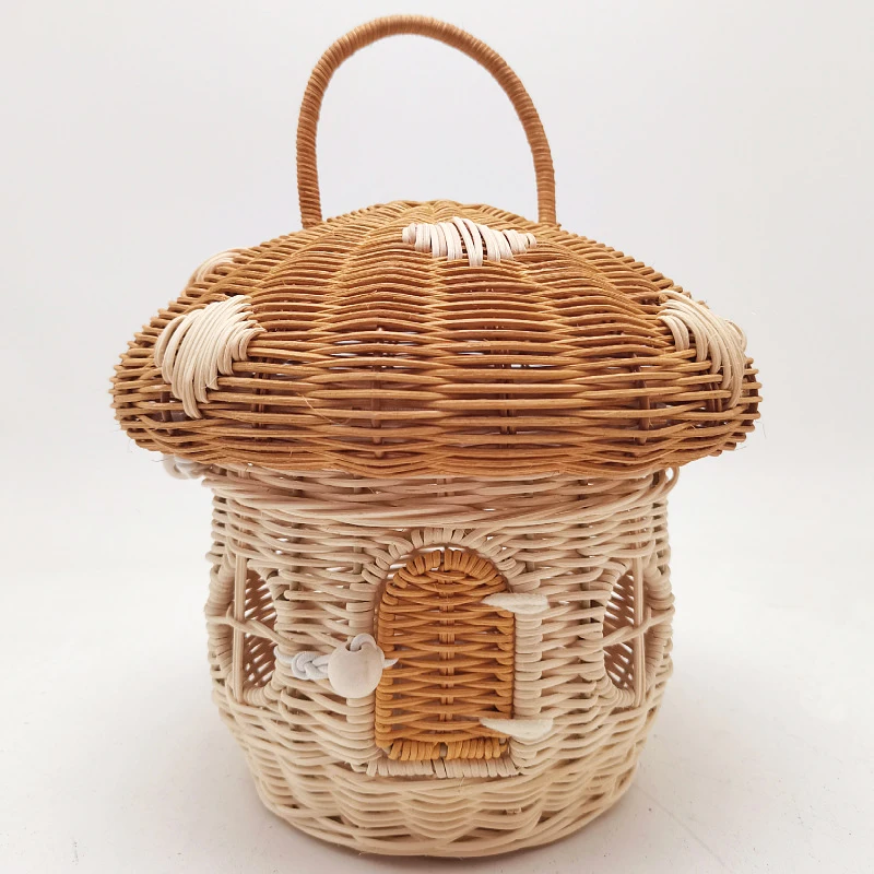 ตะกร้าปิกนิกกลางแจ้งเห็ดกระเป๋ - Rattan Plant Basket บทวิจารณ์และราคา