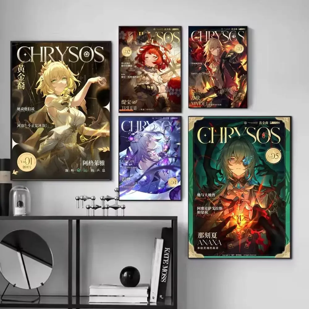 โปสเตอร์สไตล์นิตยสารเกม Honkai - Home Decor Magazine บทวิจารณ์และราคา