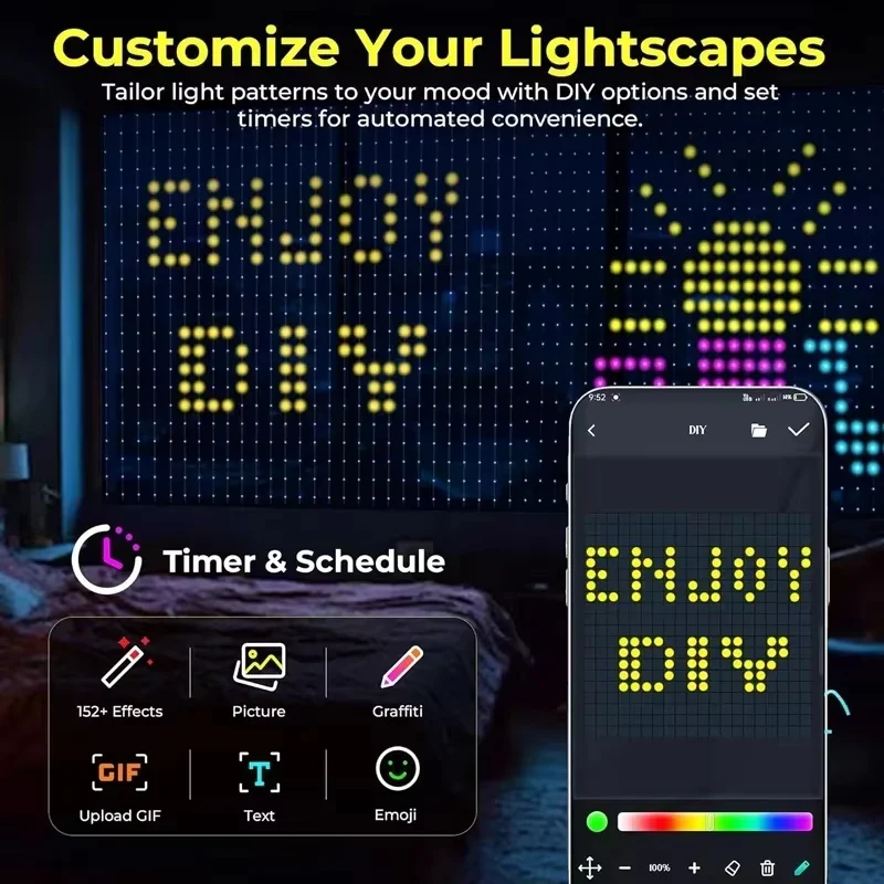ไฟม่าน LED อัจฉริยะ RGB ควบคุม - Home Decor Free App บทวิจารณ์และราคา