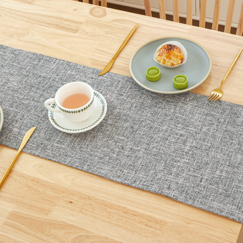 ใหม่ผ้าลินินหนาสีทึบหรูหรานักม - Linen Table Runner บทวิจารณ์และราคา