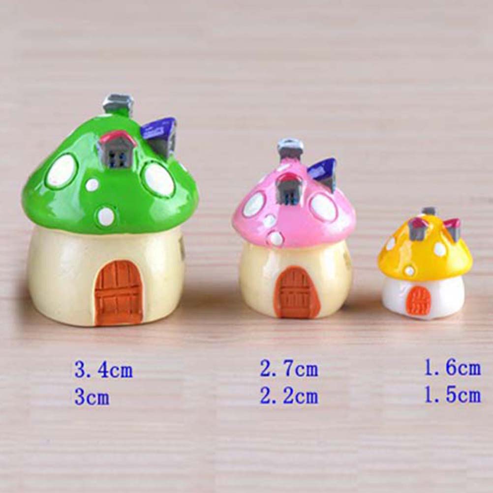 3 ขนาด  เห็ดบ้านเรซิ่น Fairy  - Home Decor Za บทวิจารณ์และราคา