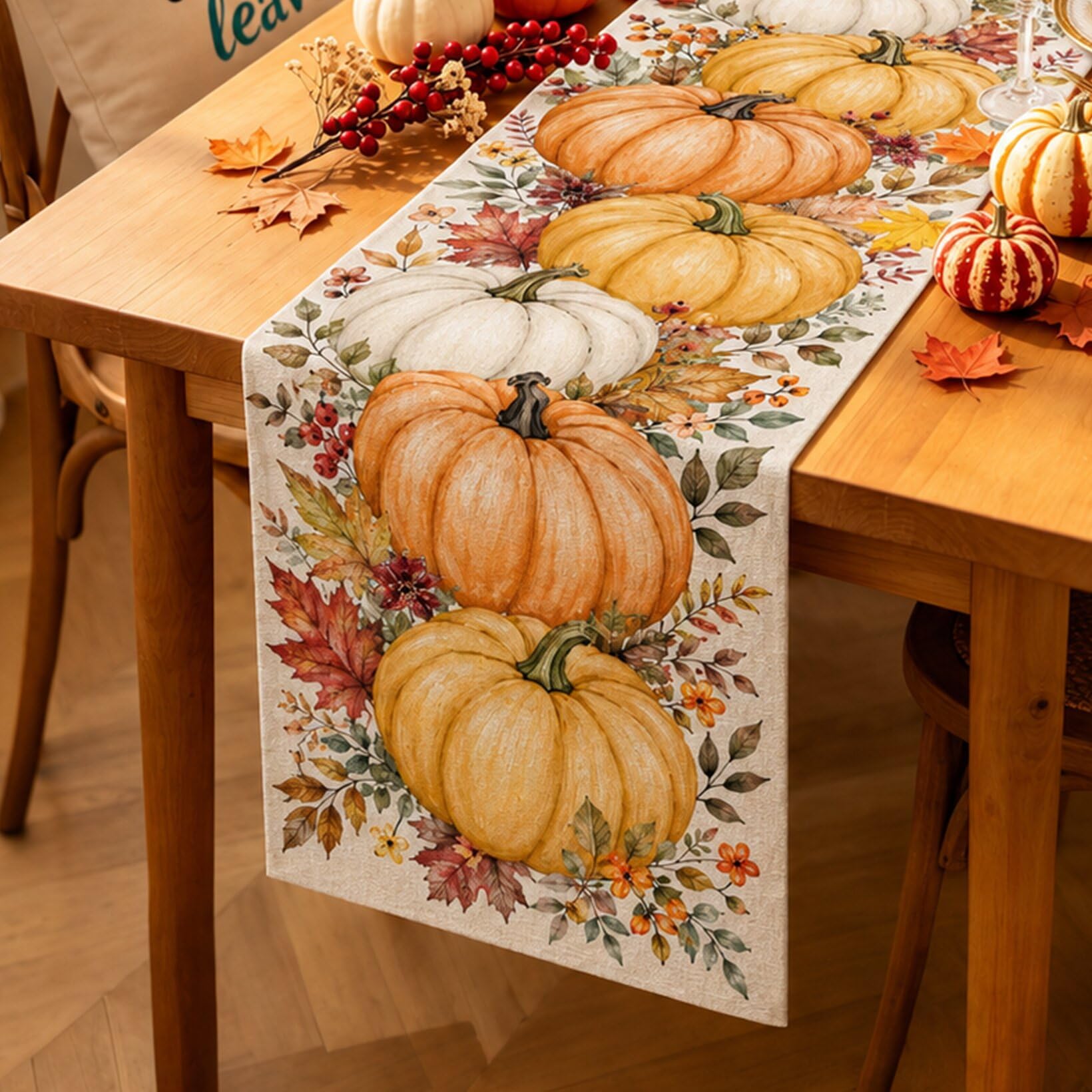 ผ้าปูโต๊ะฮาโลวีนลายวินเทจกอธิค - Linen Table Runner บทวิจารณ์และราคา
