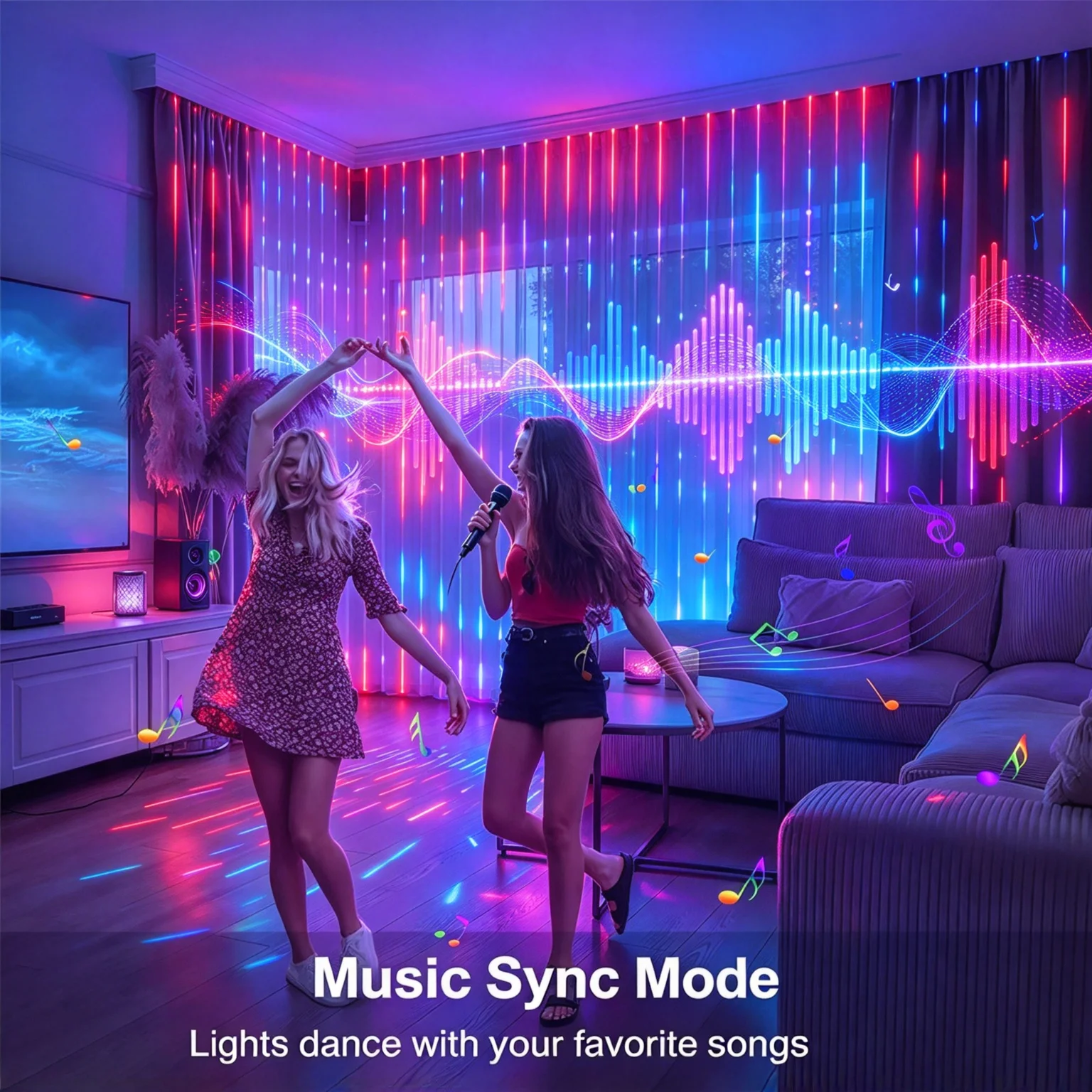 ไฟประดับ LED แบบม่านอัจฉริยะ ใ - Home Decor Free App บทวิจารณ์และราคา