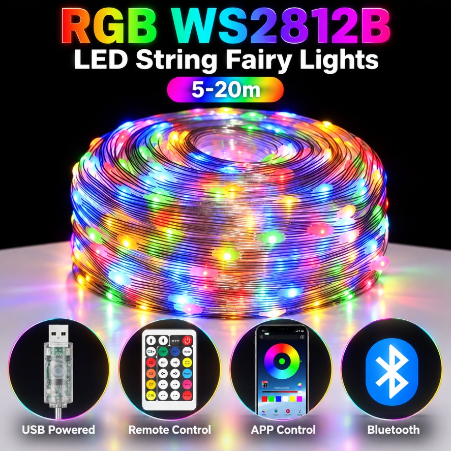 ไฟประดับ LED แบบสาย 5-20 เมตร  - Home Decor Free App บทวิจารณ์และราคา