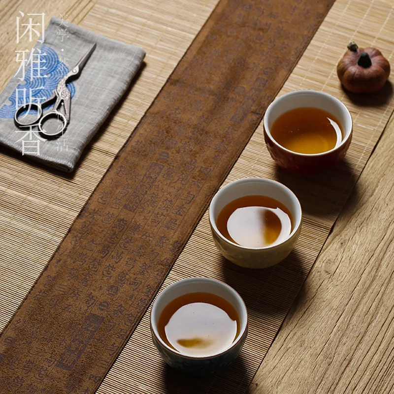 ผ้ารองจานชาไม้ไผ่ ผ้าลินิน ผ้า - Linen Table Runner บทวิจารณ์และราคา