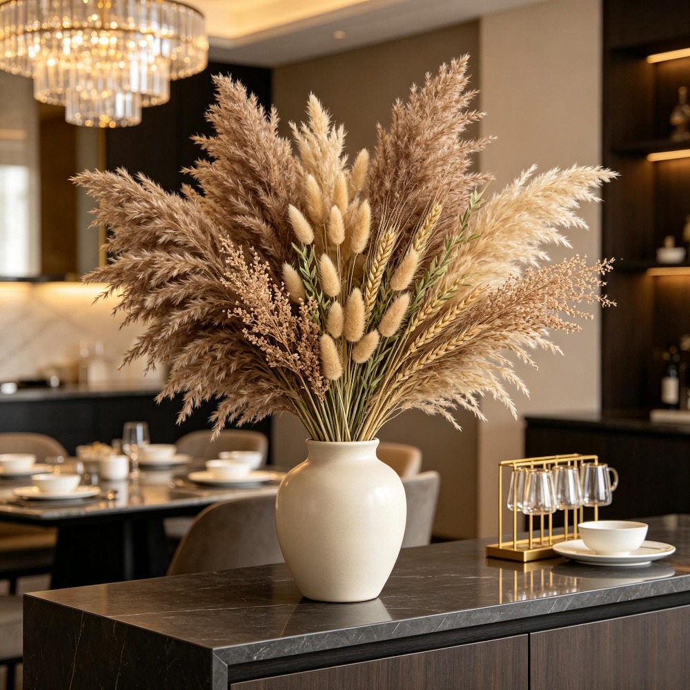1 ช่อ ดอกไม้แห้งหลากชนิด พร้อม - Pampas Grass Decor บทวิจารณ์และราคา