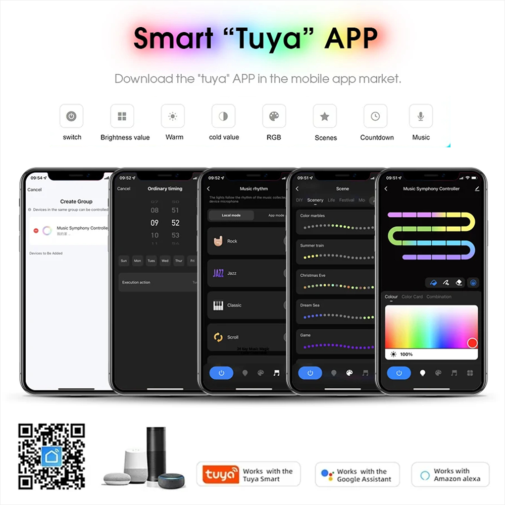 ไฟ LED แถบ Tuya WiFi WS2811 RG - Home Decor Free App บทวิจารณ์และราคา