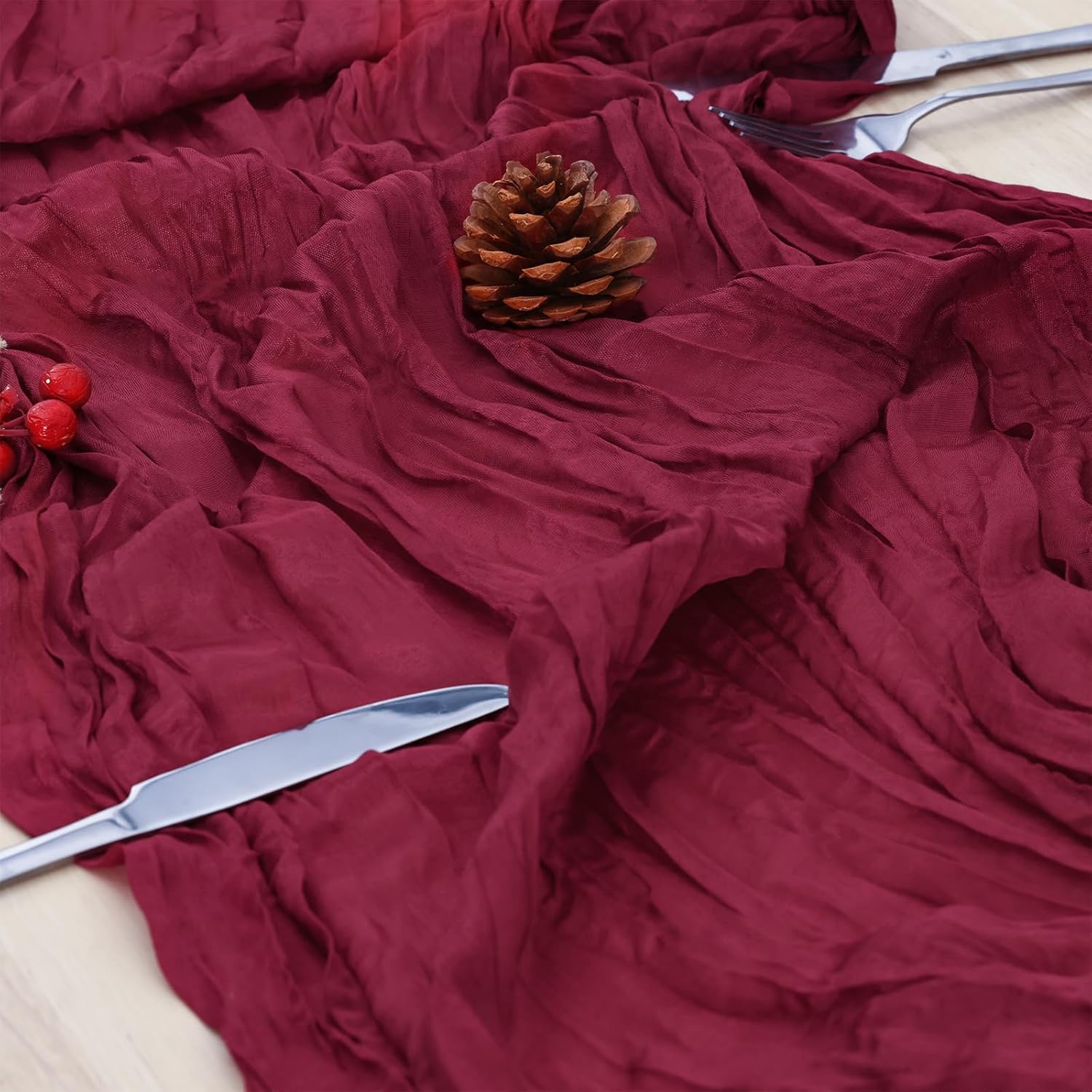 ผ้าปูโต๊ะผ้าชีสคลอธ 10 ชิ้น สำ - Linen Table Runner บทวิจารณ์และราคา