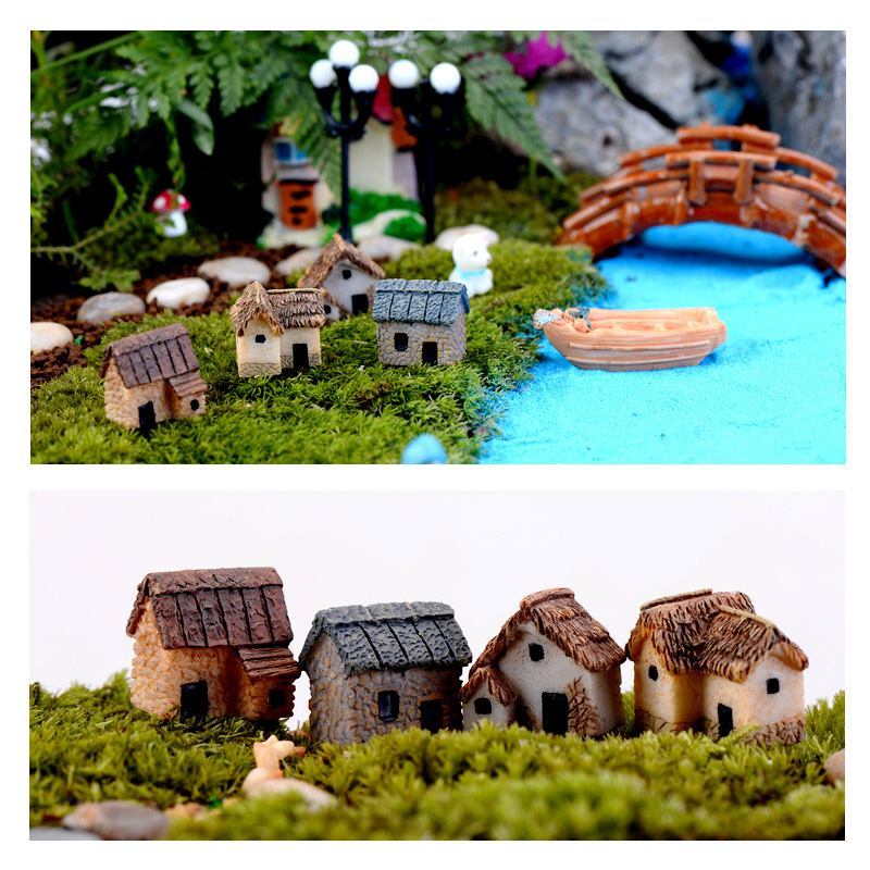 บ้านจิ๋วขนาดเล็ก ของตกแต่งเรซิ - Home Decor Za บทวิจารณ์และราคา
