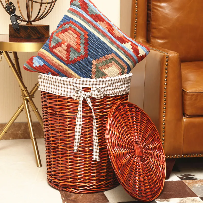 ตะกร้าหวายสานสำหรับใส่เสื้อผ้า - Rattan Plant Basket บทวิจารณ์และราคา