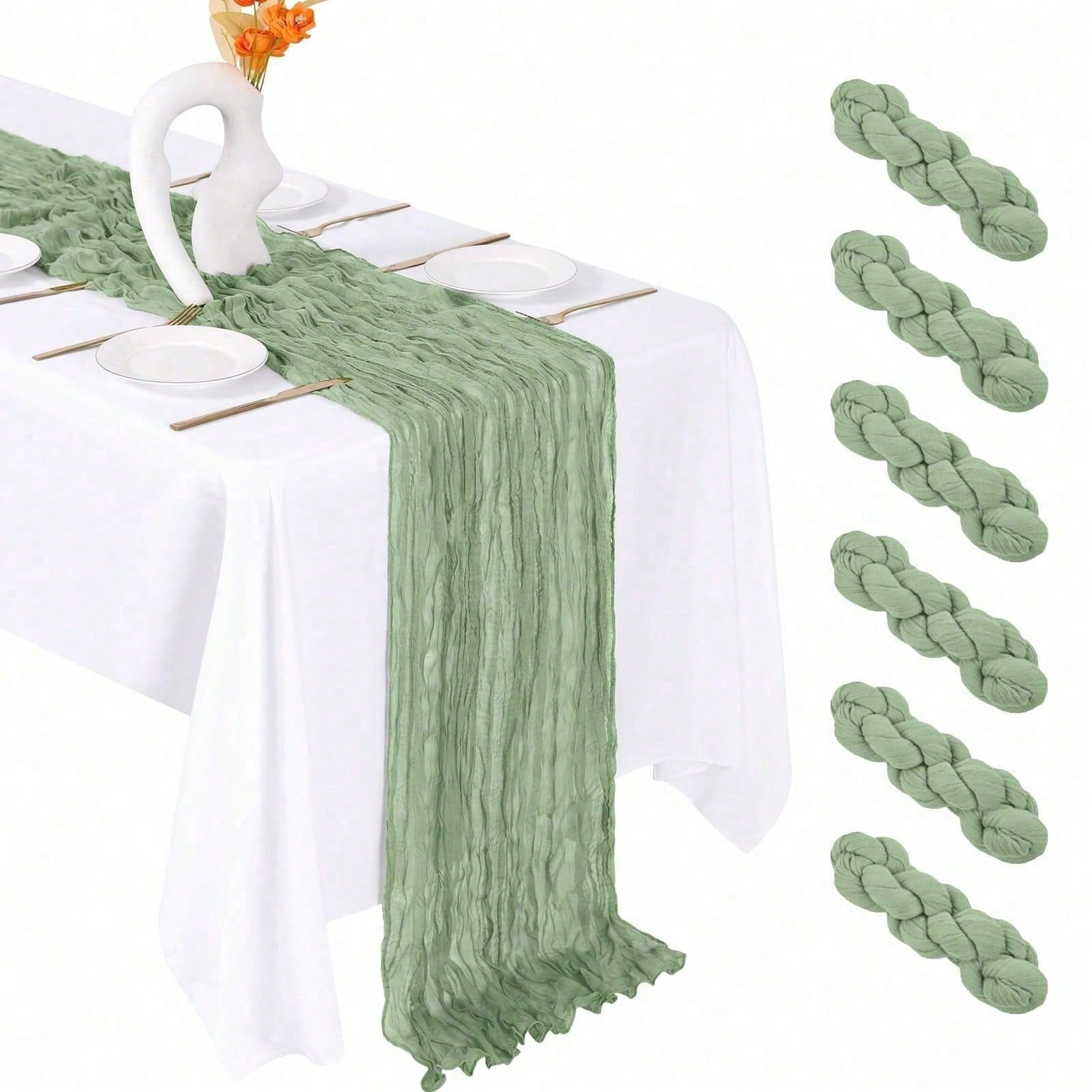 ผ้าปูโต๊ะชีสคลอธ 6 ชิ้น สำหรับ - Linen Table Runner บทวิจารณ์และราคา
