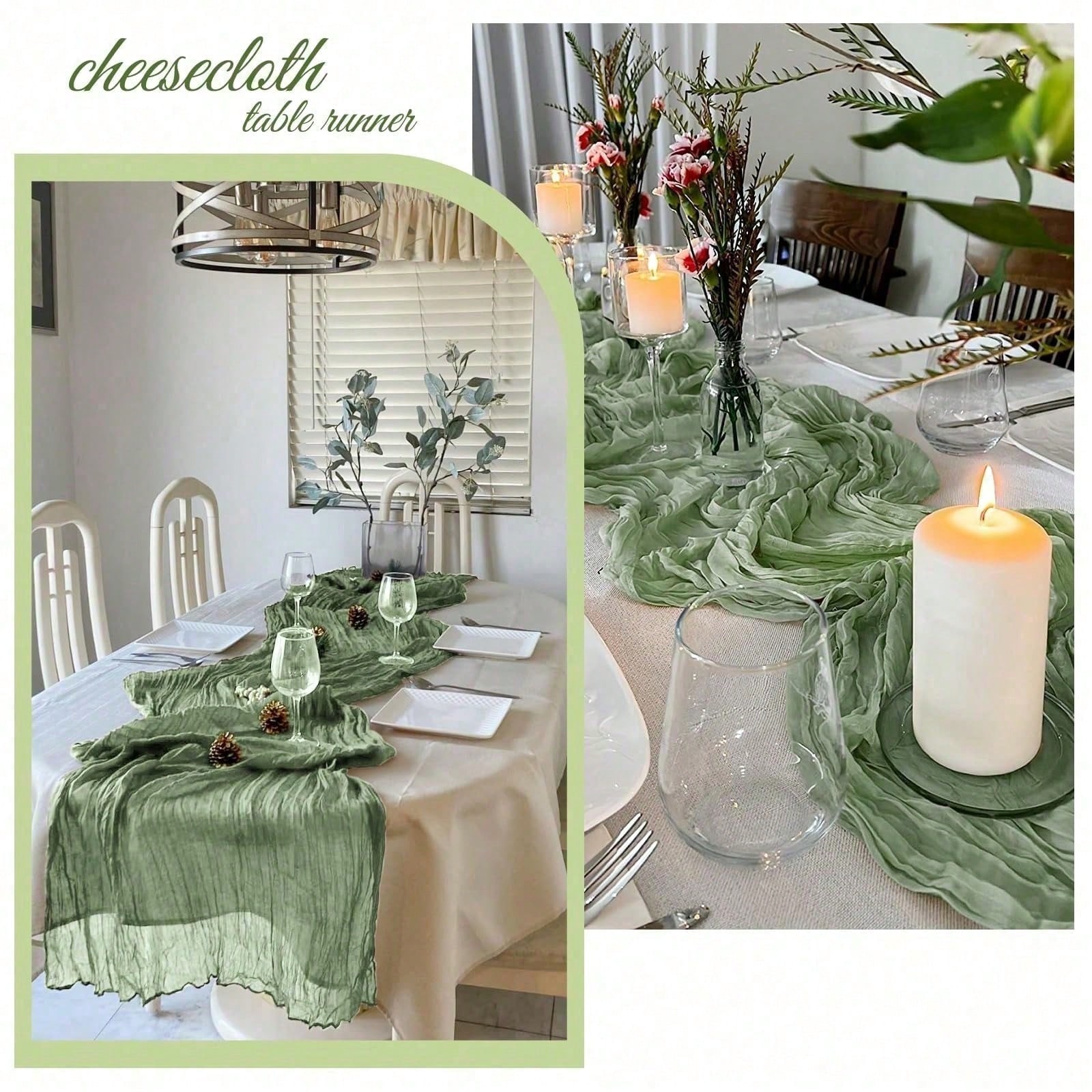ผ้าปูโต๊ะชีสคลอธ 6 ชิ้น สำหรับ - Linen Table Runner บทวิจารณ์และราคา