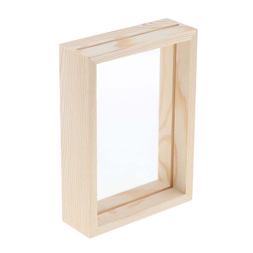 กรอบไม้โปร่งใสทําจากกระจกสองด้ - Bamboo Photo Frame บทวิจารณ์และราคา
