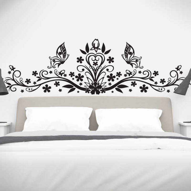หัวเตียงลายดอกไม้ผีเสื้อขนาดให - Home Decor Indonesia บทวิจารณ์และราคา