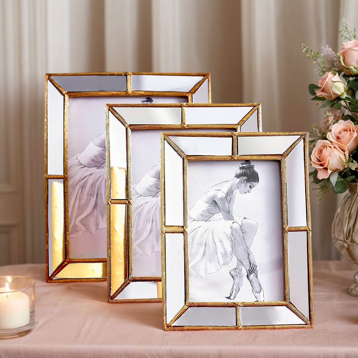 1 ชิ้น, กรอบรูปพร้อมกรอบวัสดุเ - Bamboo Photo Frame บทวิจารณ์และราคา