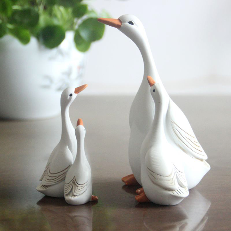 สนุกเป็ดน่ารักหุ่นเรซิ่นแม่และ - Home Decor Za บทวิจารณ์และราคา