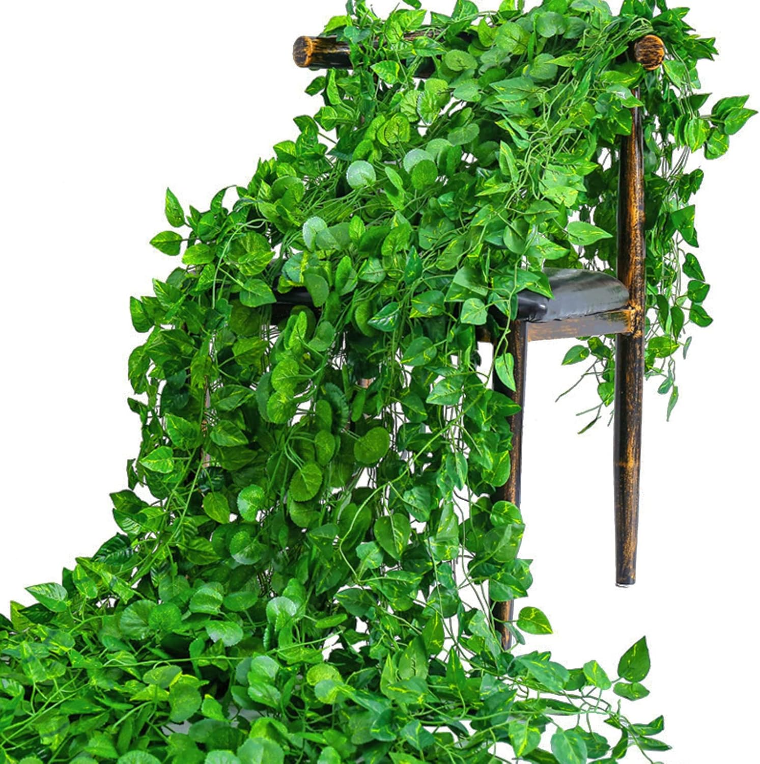 ประดิษฐ์สีเขียว Ivy Leaf หวาย  - Rattan Plant Basket บทวิจารณ์และราคา